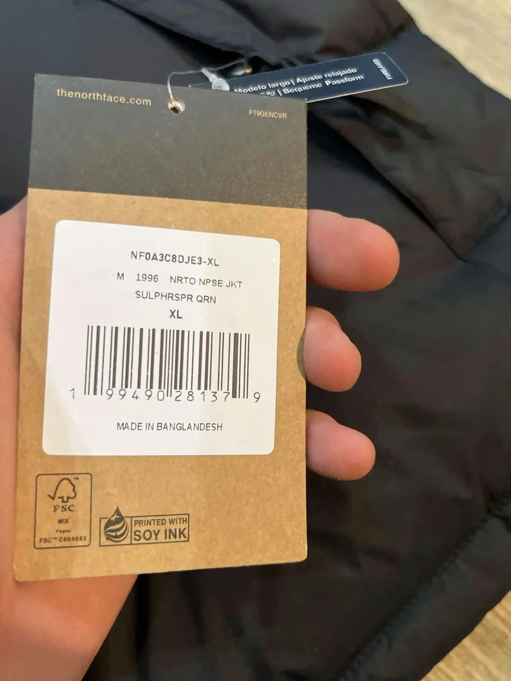 North Face Retro Puffer Black